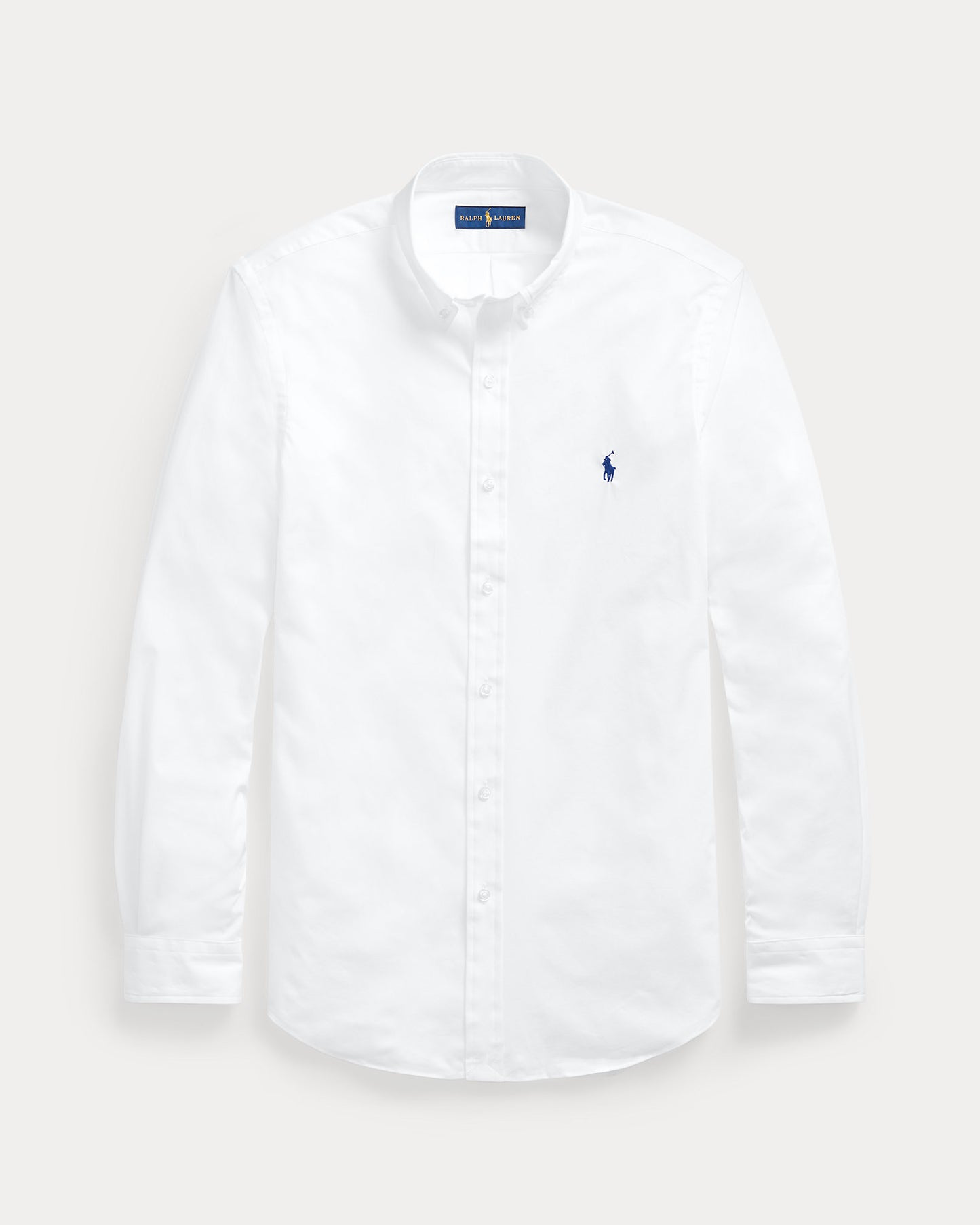 Polo Ralph Lauren Men's Classic Fit Stretch Poplin Shirt Color White Size L