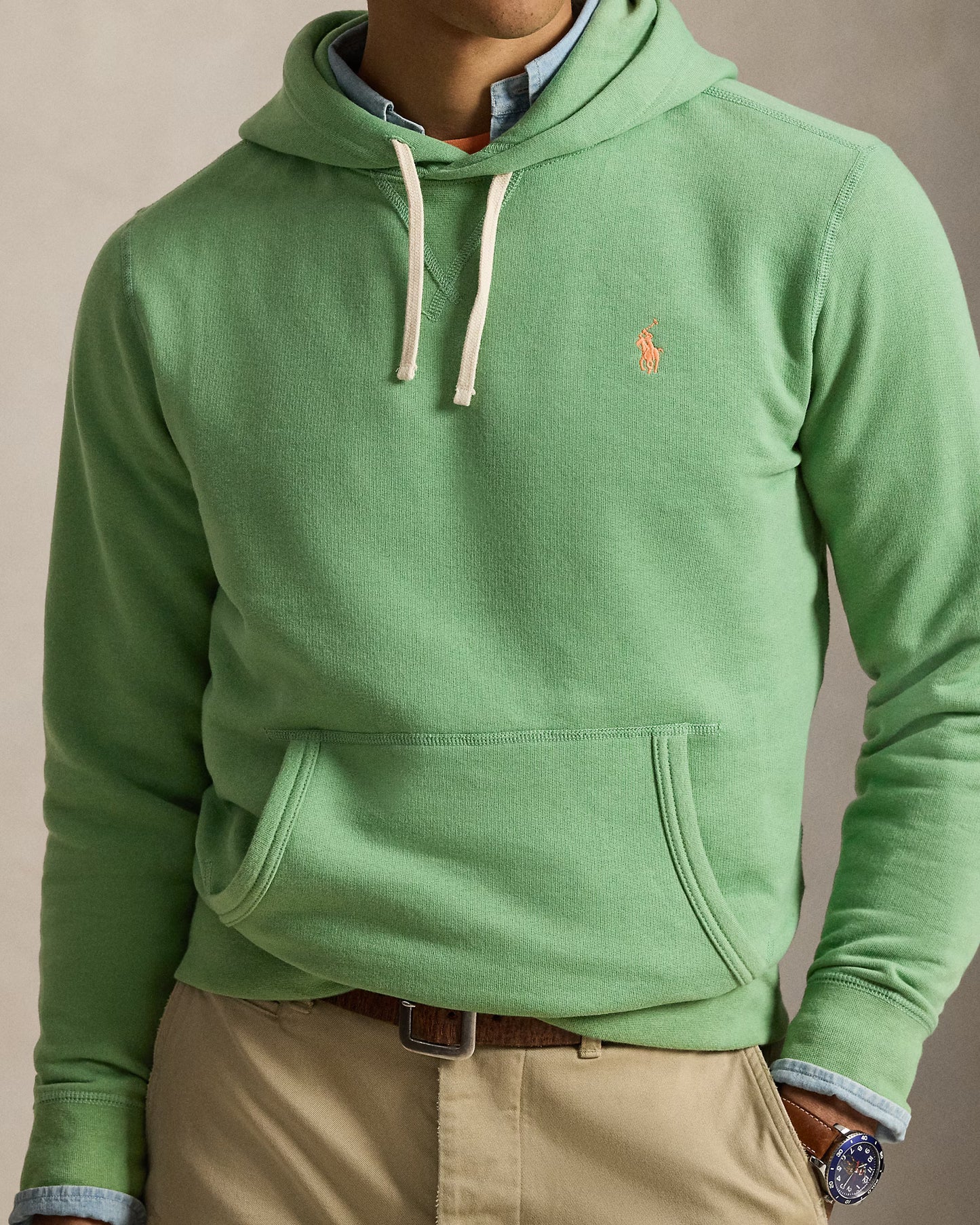 Polo Ralph Lauren Men's RL Fleece Hoodie Outback Green Size M