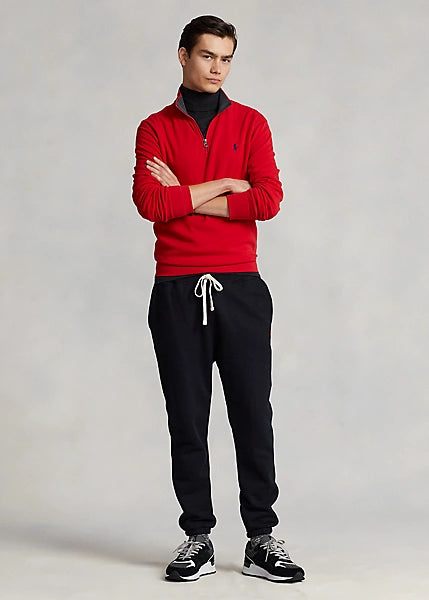 Polo Ralph Lauren Men's Luxury Jersey Quarter-Zip Pullover Color Rl 2000 Red Size L