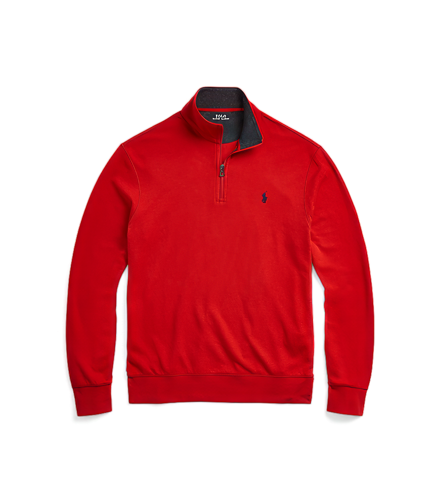 Polo Ralph Lauren Men's Luxury Jersey Quarter-Zip Pullover Color Rl 2000 Red Size L