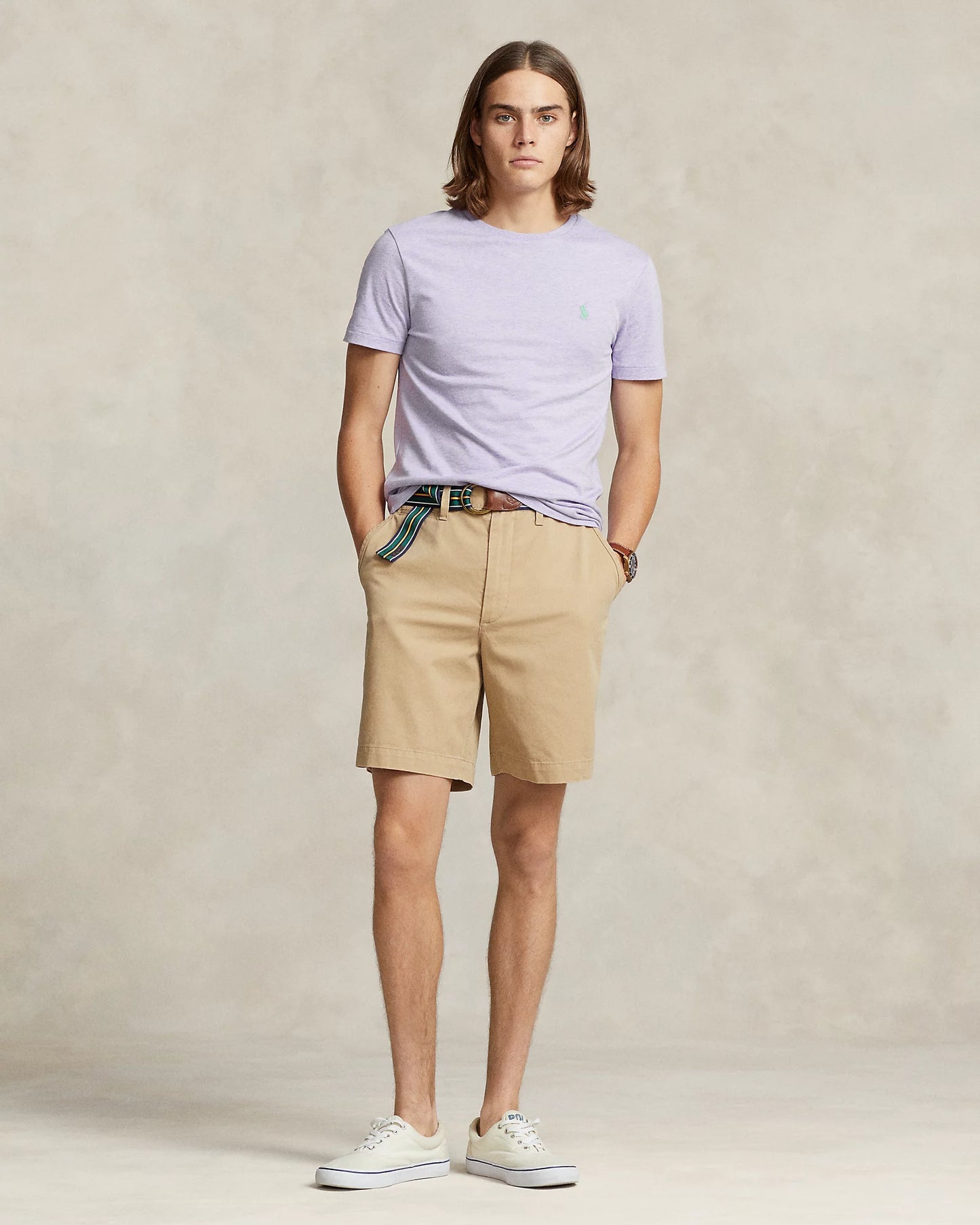 Polo Ralph Lauren Men's Classic-Fit Jersey Crewneck T-Shirt Color Flower Purple Size S
