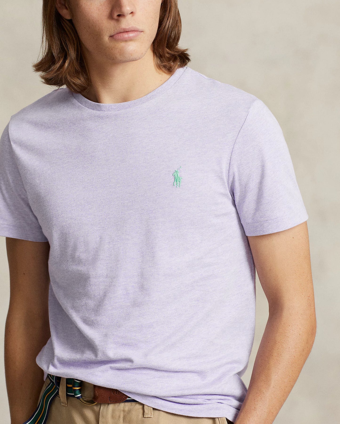 Polo Ralph Lauren Men's Classic-Fit Jersey Crewneck T-Shirt Color Flower Purple Size S