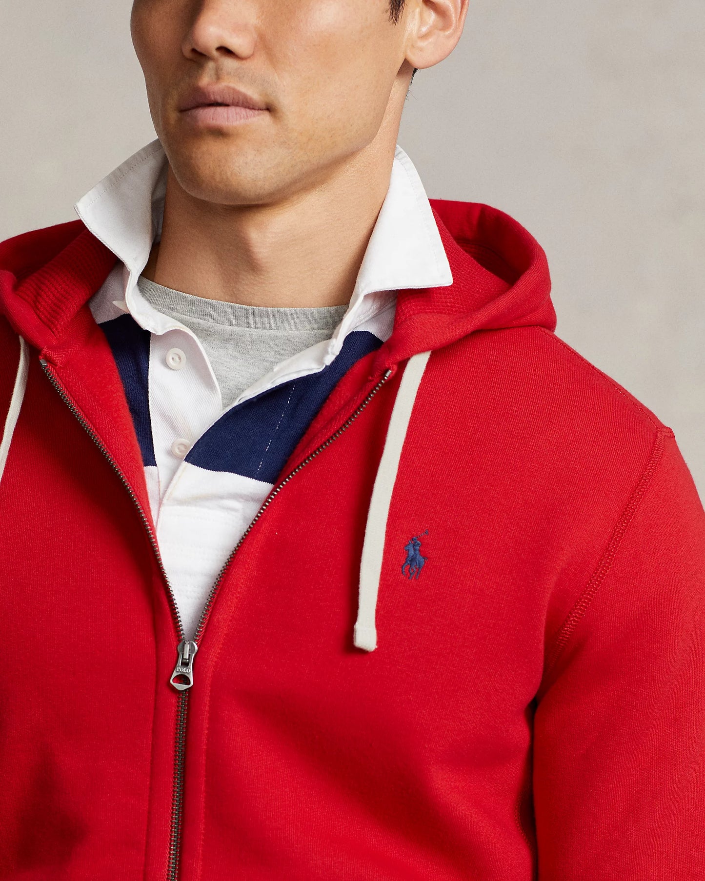 Polo Ralph Lauren Men's Signature Fleece Full-Zip Hoodie Color Red Size XL