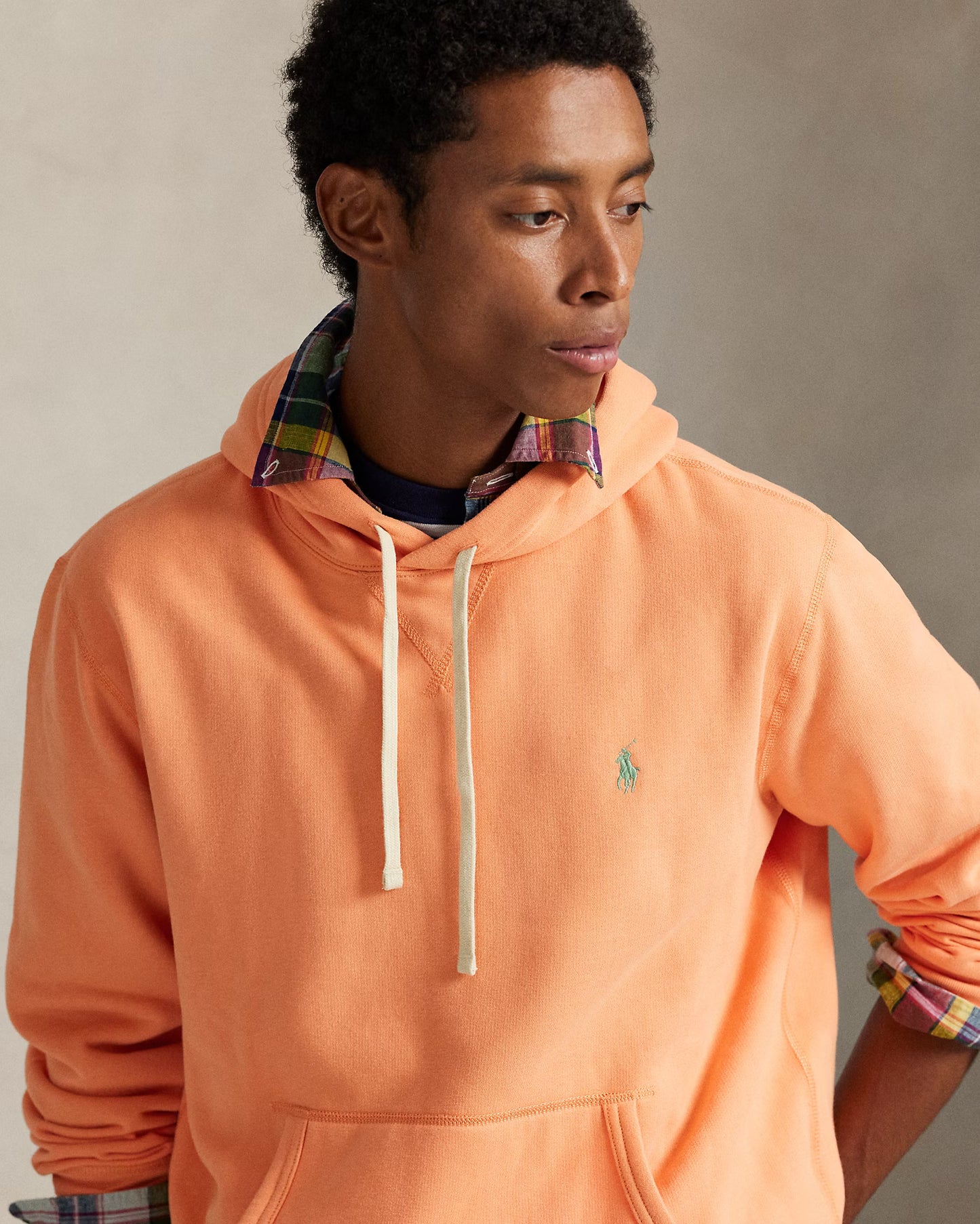Polo Ralph Lauren Men's RL Fleece Hoodie Pompano Orange Size M