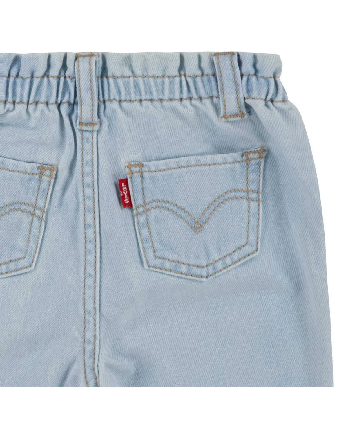 Levi's Baby Girls Light Wash Paperbag Jeans Color Light Breeze Size 12 months