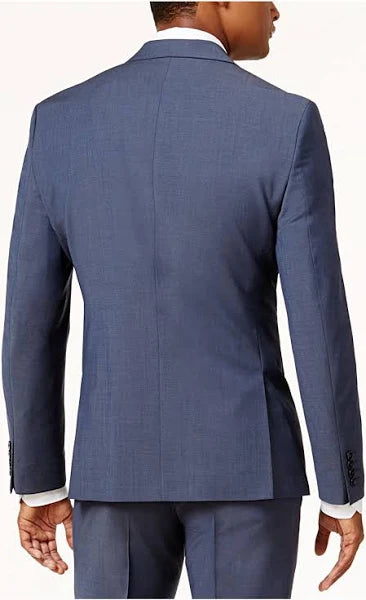 BAR III Men's Slim Fit Wrinkle Resistant Suit Separate Blazer Jacket Color Blue Size 36R