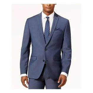 BAR III Men's Slim Fit Wrinkle Resistant Suit Separate Blazer Jacket Color Blue Size 36R