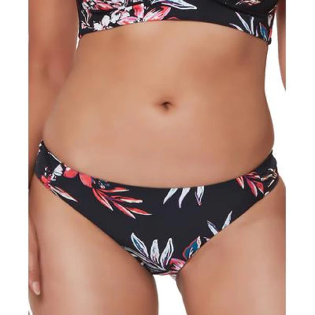 Bar III Floral-Print Hipster Bikini Bottoms Color Black Multi Size M