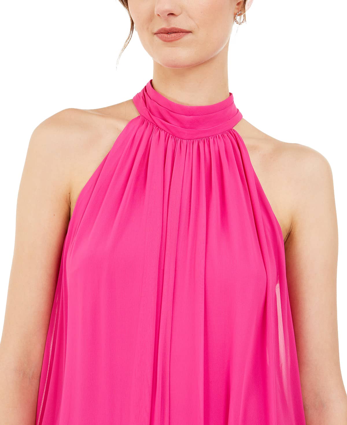 MSK Women’s High-Neck Jumpsuit Color Fuschia Pink Size M