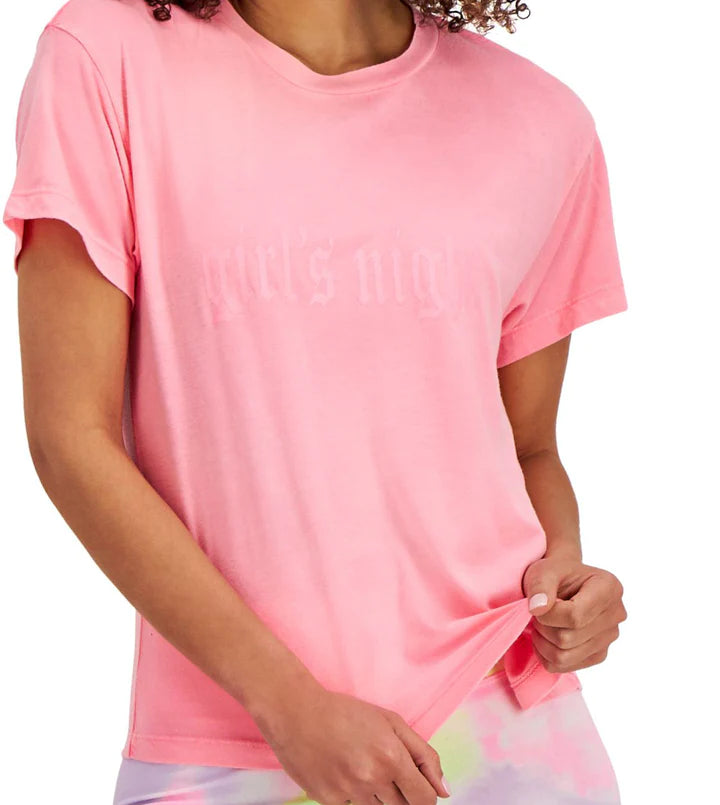 Jenni by Jennifer Moore Womens Boyfriend-Fit Sleep Tee Color Pink Size XS