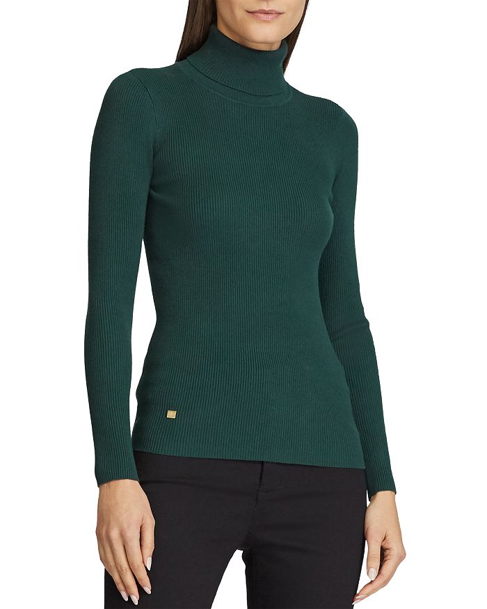Lauren Ralph Lauren Ribbed Turtleneck Sweater Color Deep Pine size XL