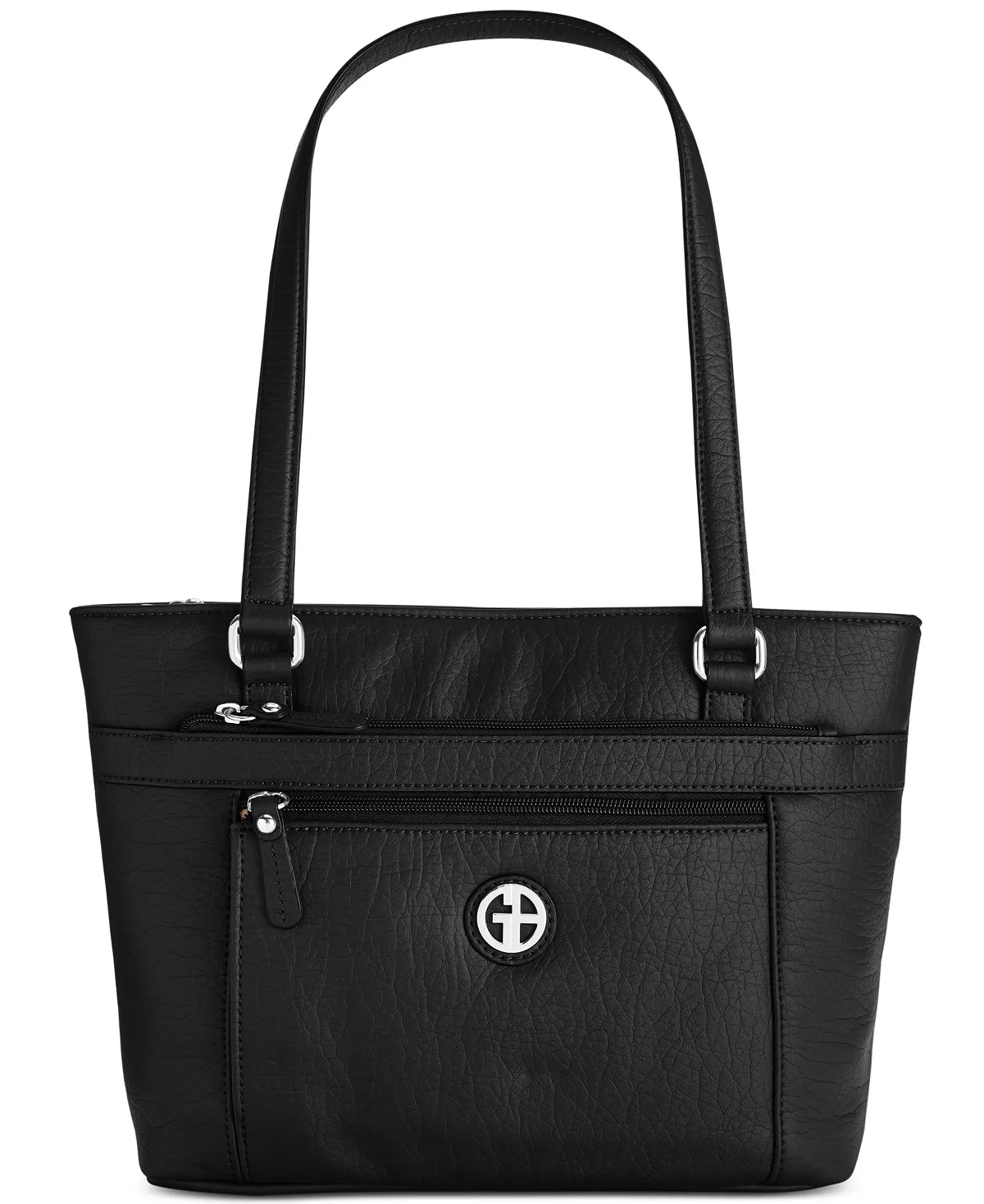 GIANI BERNINI Pebble Tote Bag Color Black/Silver