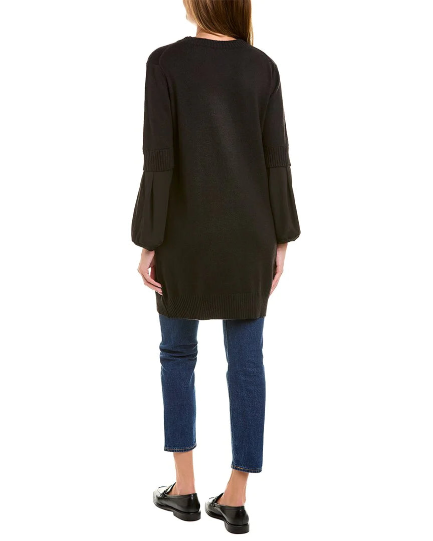Vince Camuto Women's Layered-Look Sweater Dress Color Rich Black Size M