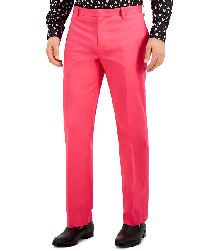 INC International Concepts Men's Carmichael Slim Fit Pant Color Raspberry Pink Size 33