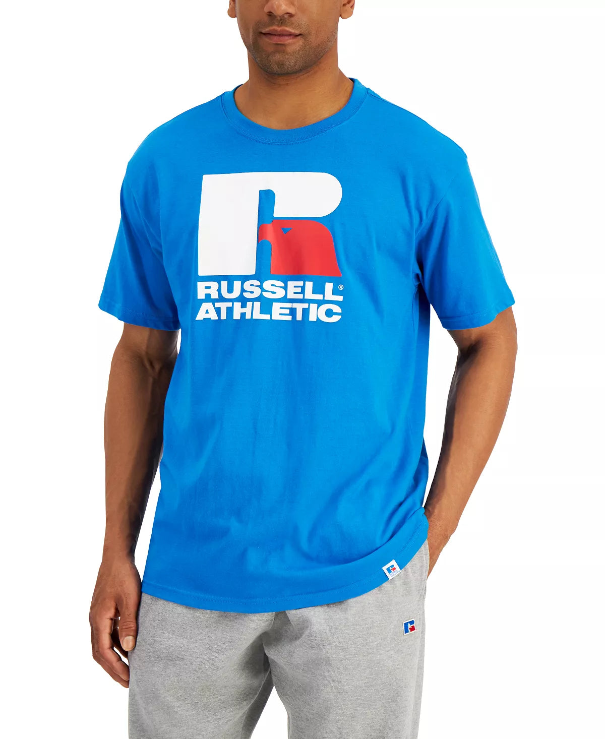 Russell Athletic Men's T-Shirt - Blue - XL
