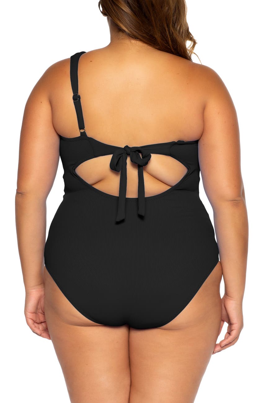 BECCA Fine Line One-Piece Swimsuit Color Black Size 0X