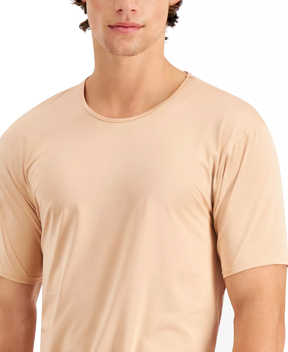 ALFANI Men's Air Mesh Undershirt Color Beige Size M