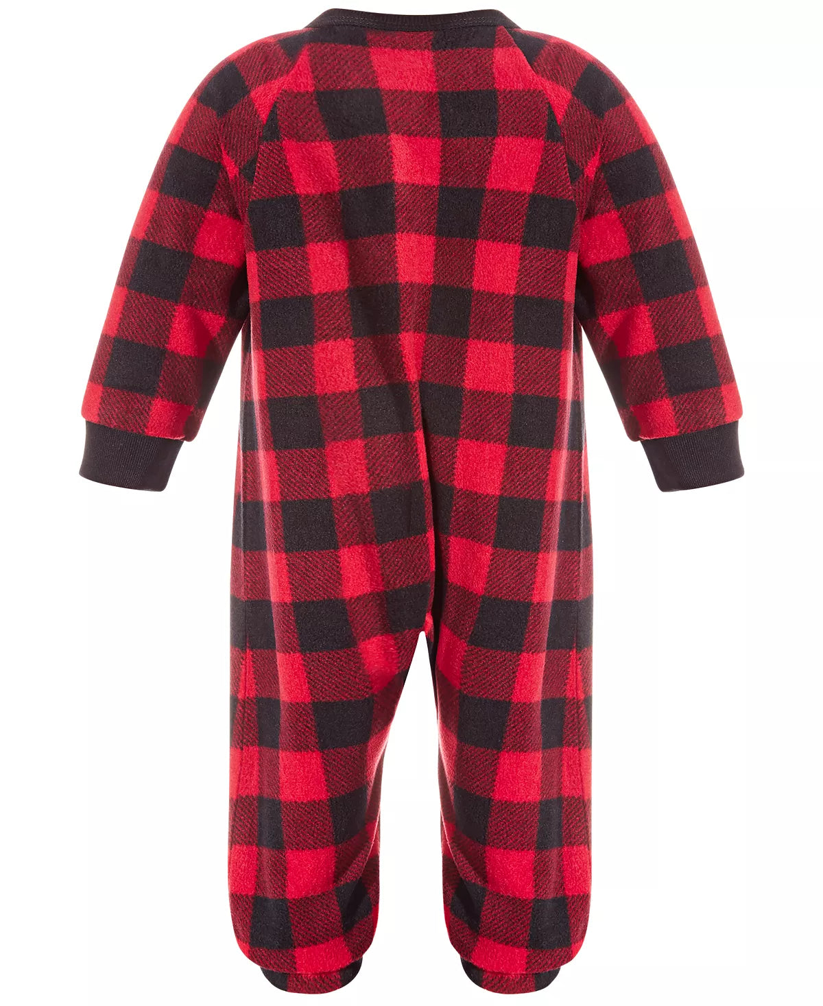 Family Pajamas Matching Baby Red Check Printed Footed Coverall Color Red Check Size 12M