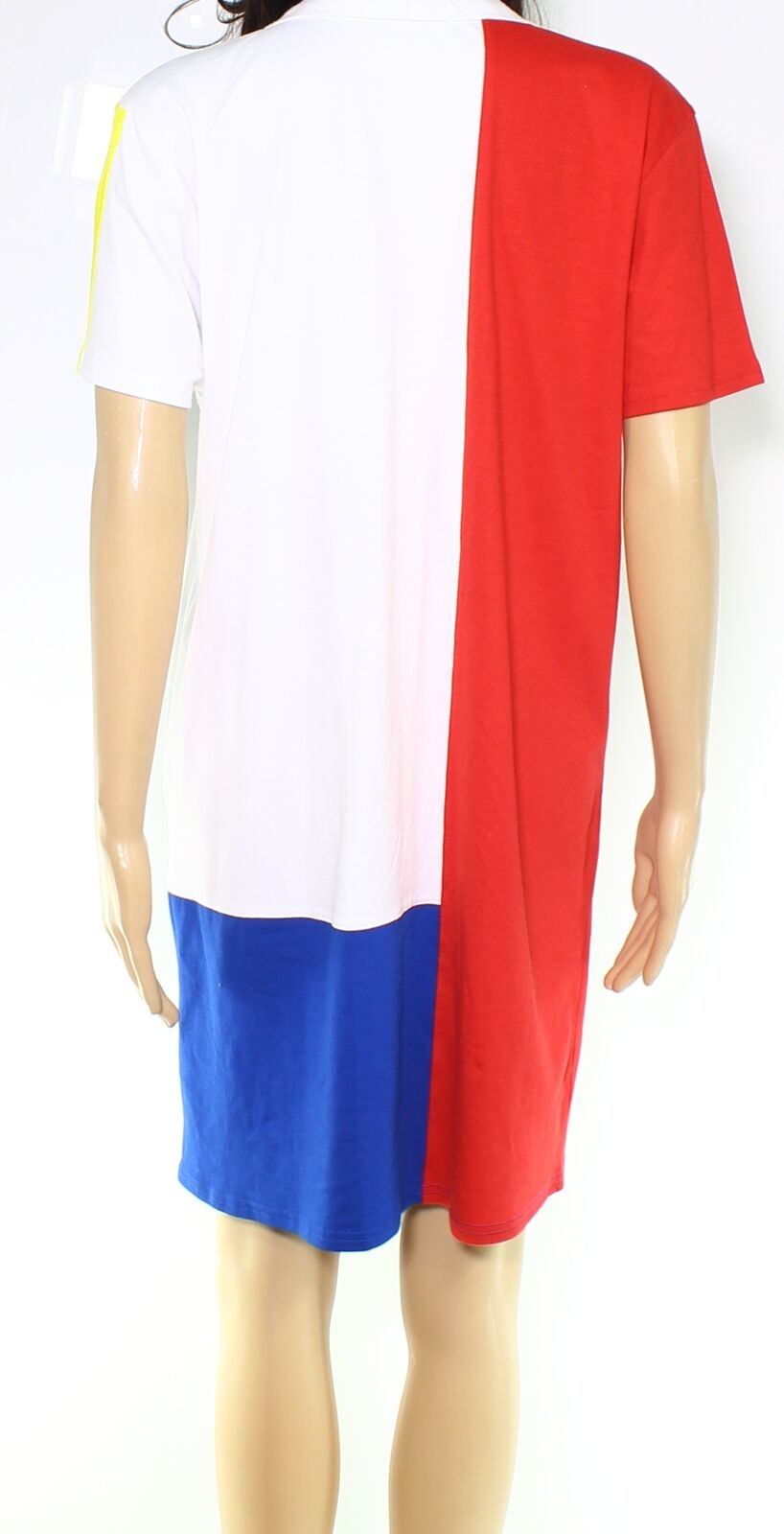 Tommy Hilfiger Women's Polo Colorblock Quarter-Zip Color White/Red/Blue Size M