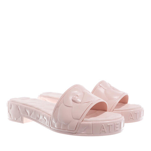 VALENTINO GARAVANI Womens Atelier 03 Rose Edition Flat Slides Color Rose Quartz Size 9.5M/EU41