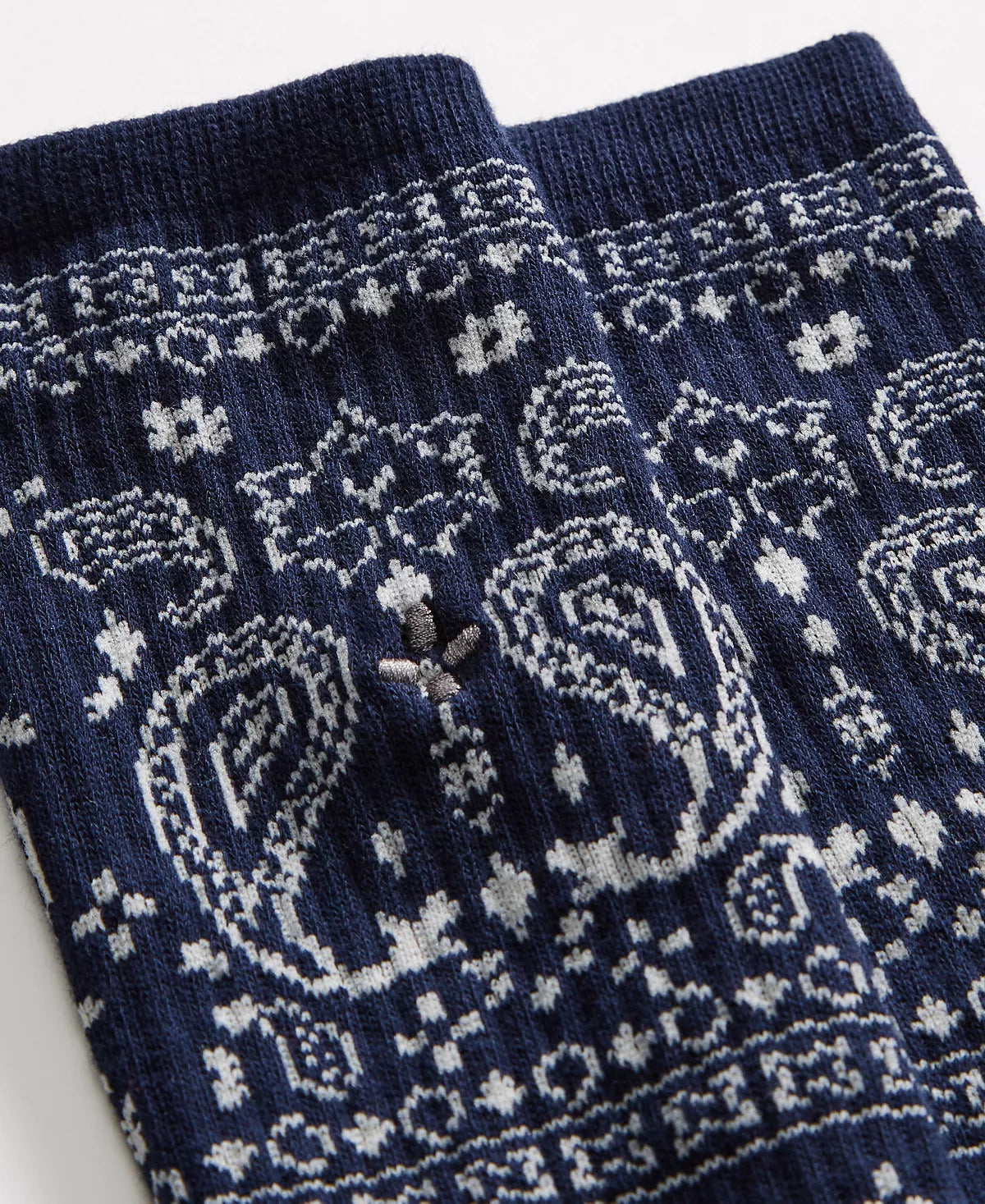 Sun Stone Mens Paisley Printed Crew Socks Color Blue Paisley ONE SIZE
