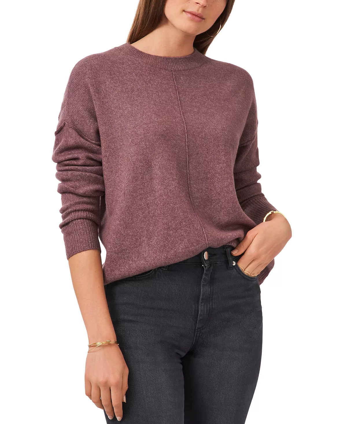 VINCE CAMUTO Womens Long Sleeve Extend Shoulder Sweater Color Cuddle Size XXS