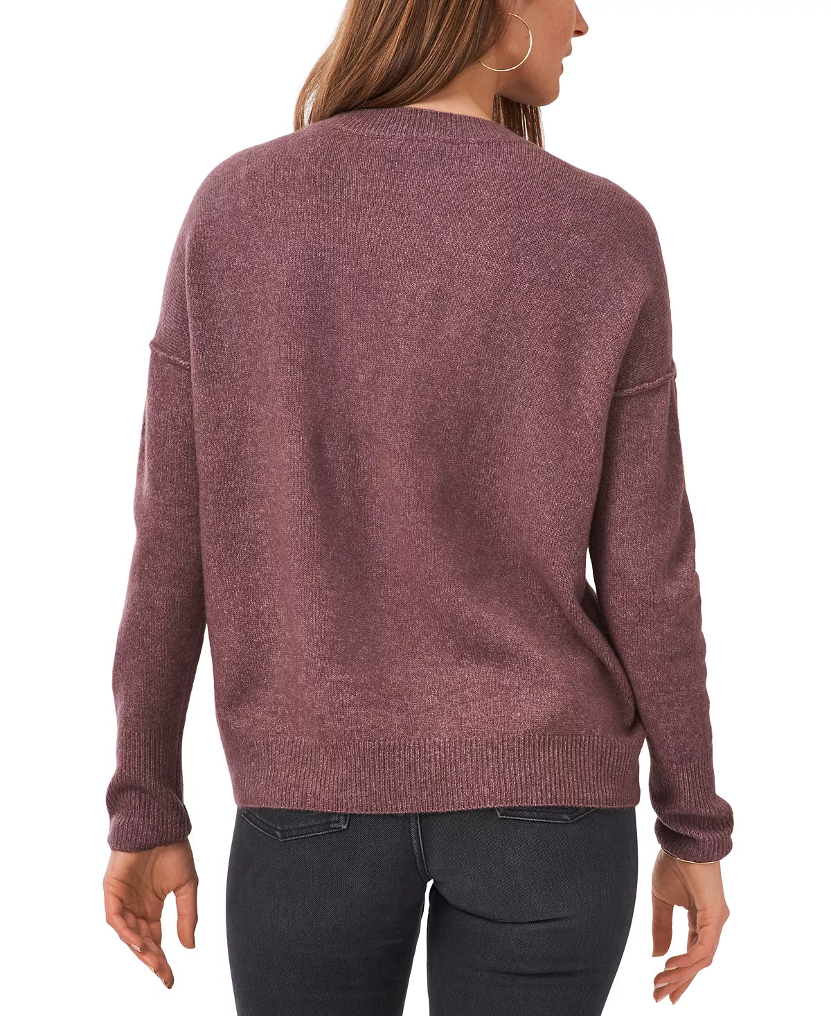 VINCE CAMUTO Womens Long Sleeve Extend Shoulder Sweater Color Cuddle Size XXS
