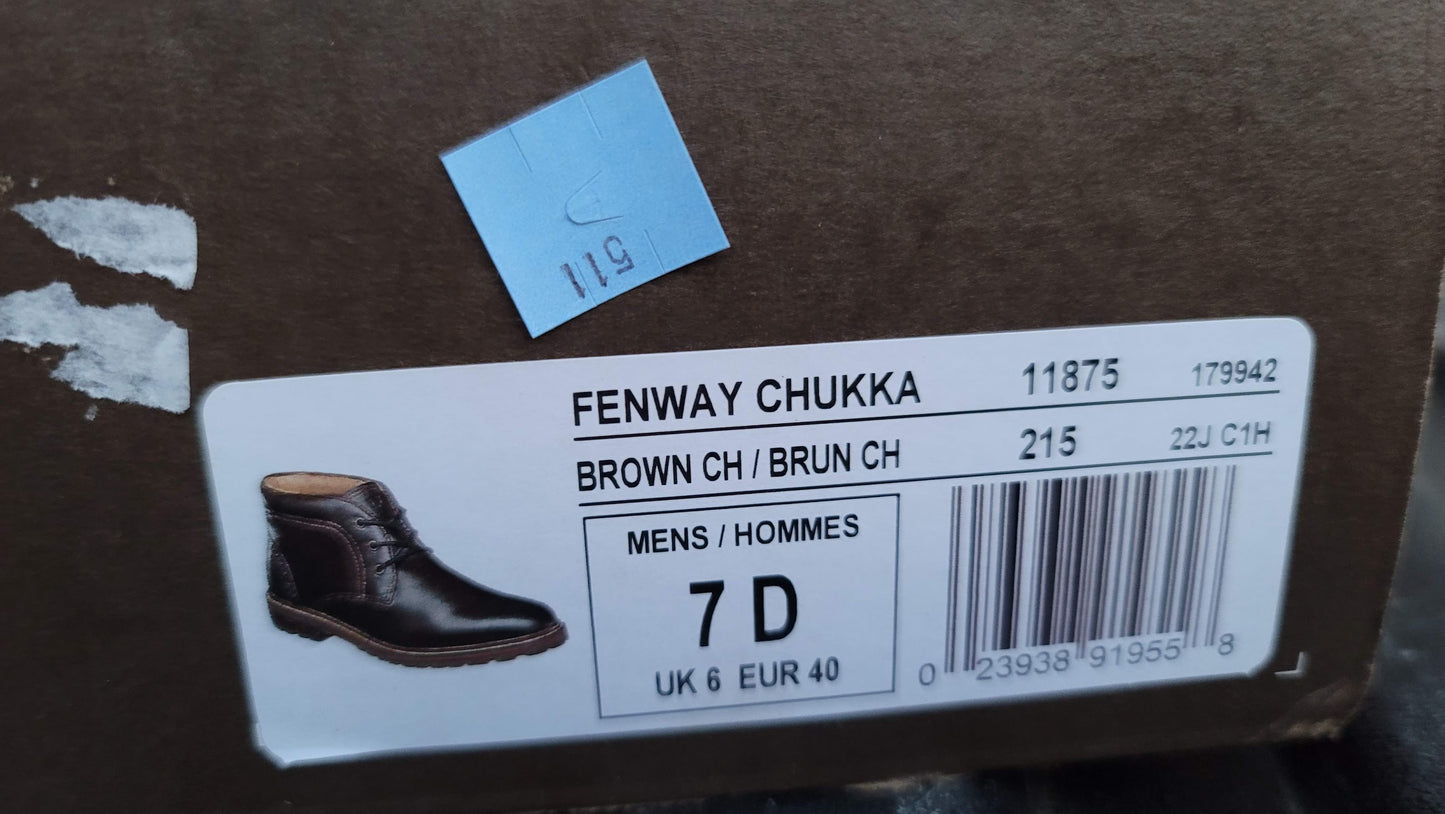 Florsheim Men's Fenway Chukka Boot Dark Brown Size 7D