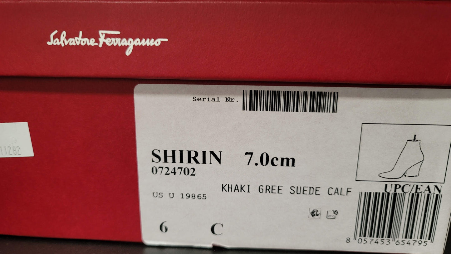 Salvatore Ferragamo Ankle Boot  Size 6C Color: Khaki Green