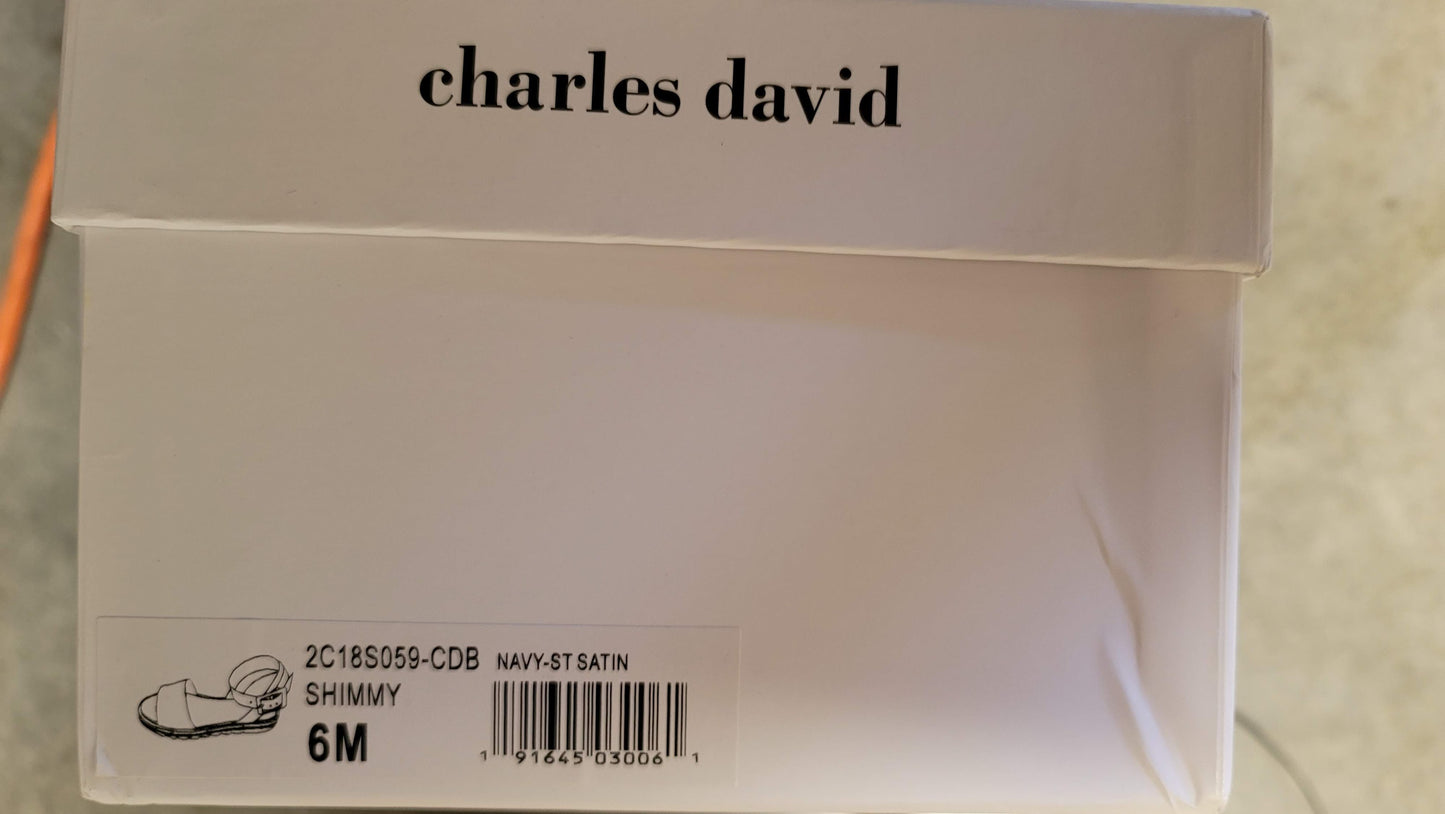 Charles David Shimmy Sandal Color Black Size 6M
