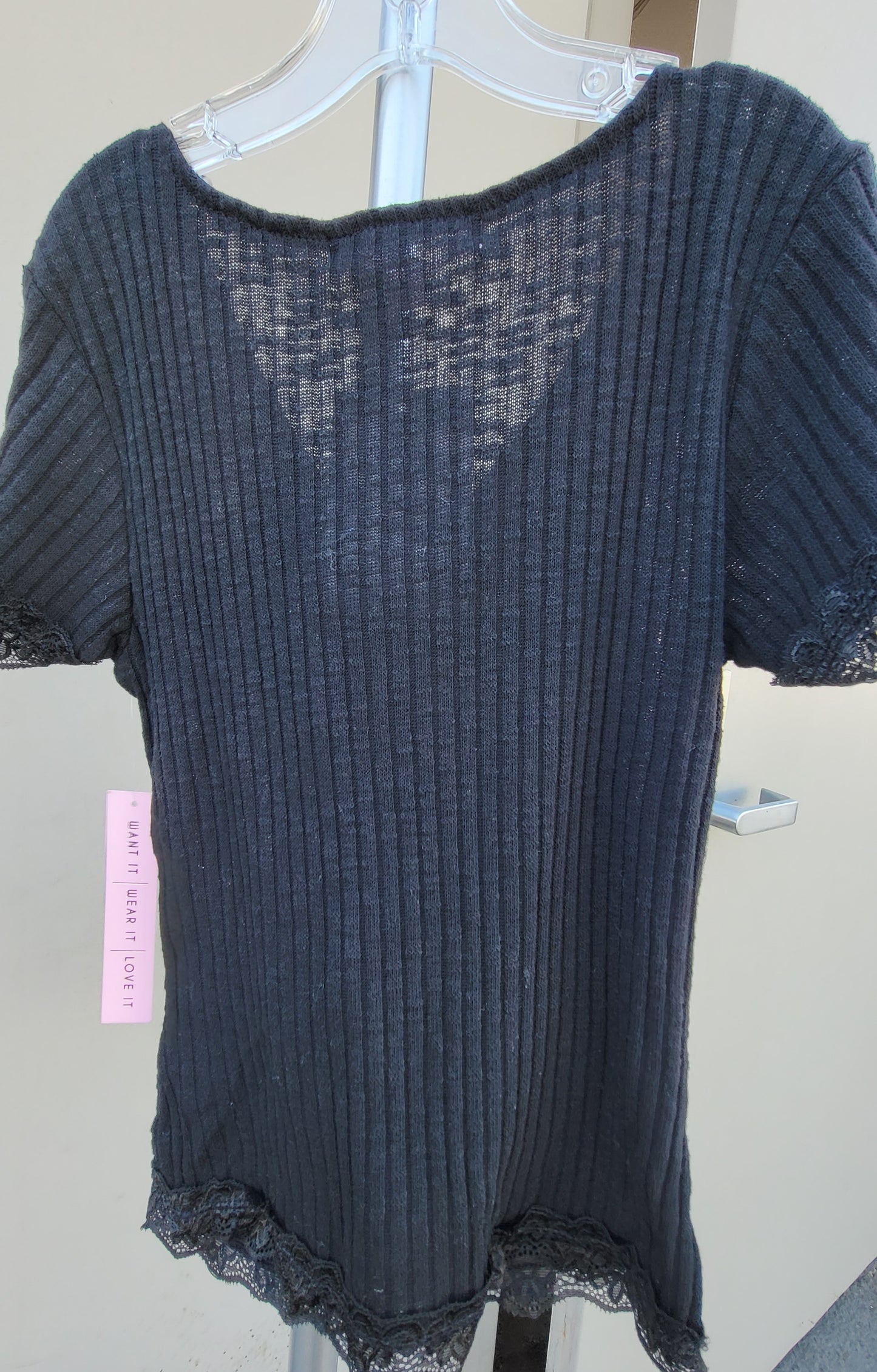 Crave Fame Juniors Surplice Top Color Blue Size M