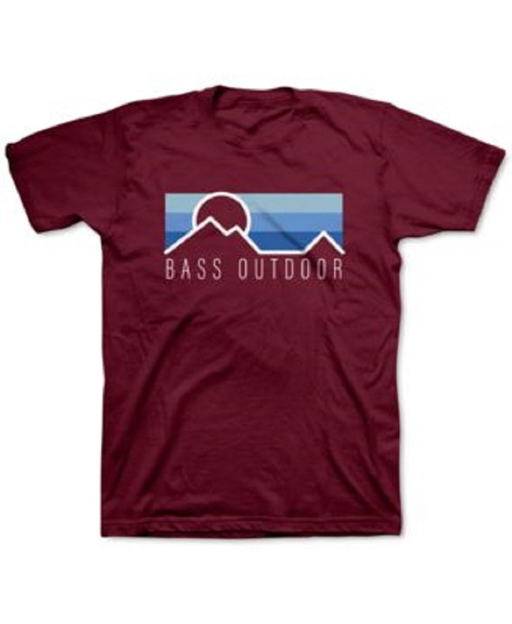 BASS OUTDOOR Men's Logo Graphic T-Shirt Color Burgundy Size XL