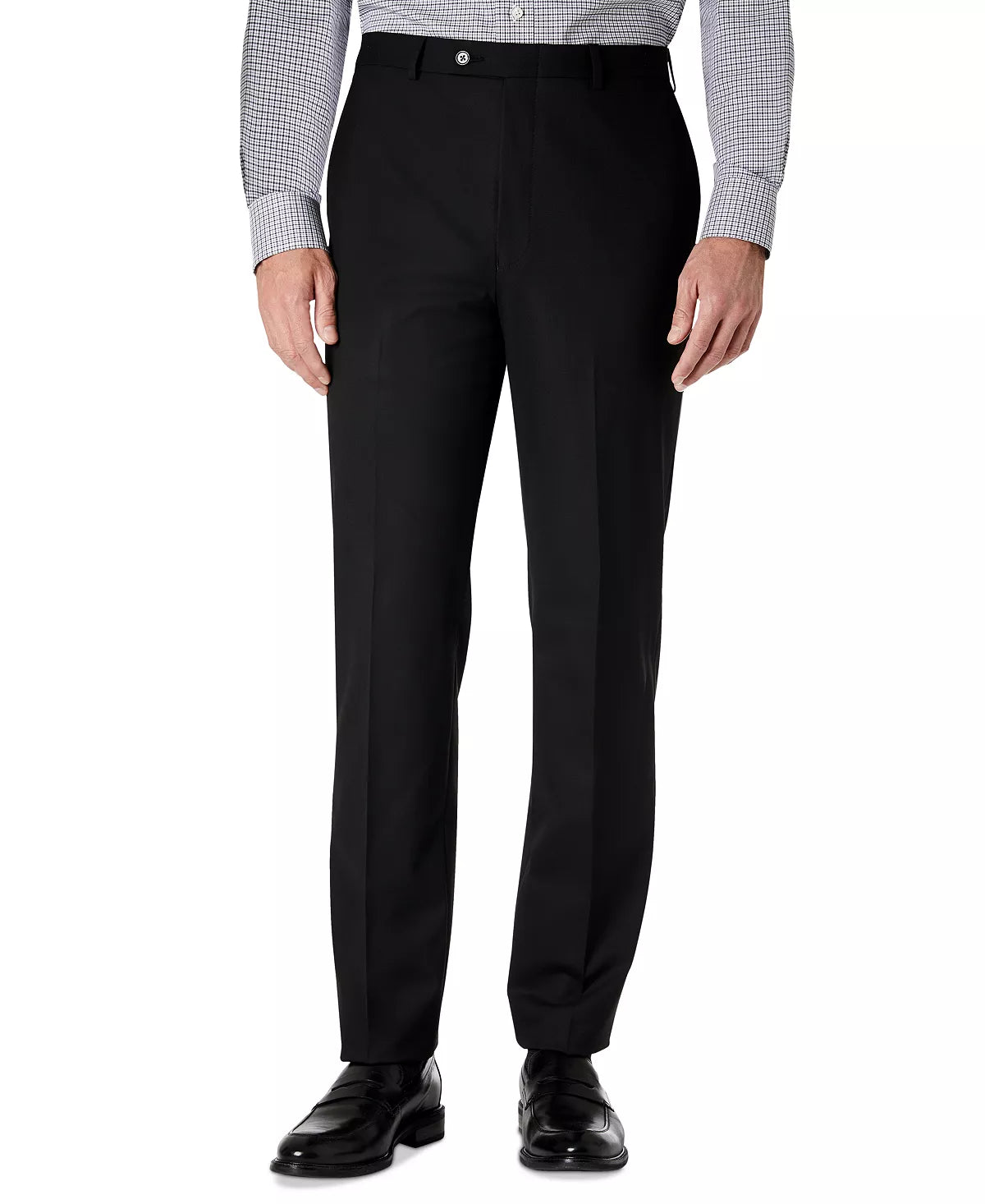 LAUREN RALPH LAUREN Men's Classic-Fit Flat-Front Dress Pants Color Black Solid W42xL32