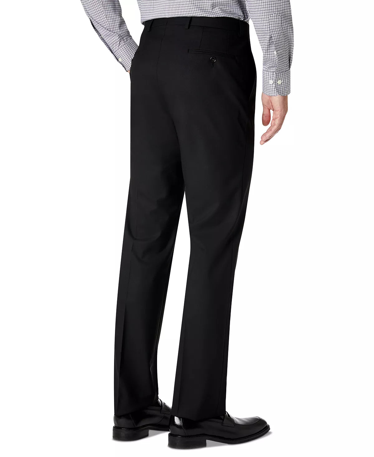 LAUREN RALPH LAUREN Men's Classic-Fit Flat-Front Dress Pants Color Black Solid W42xL32