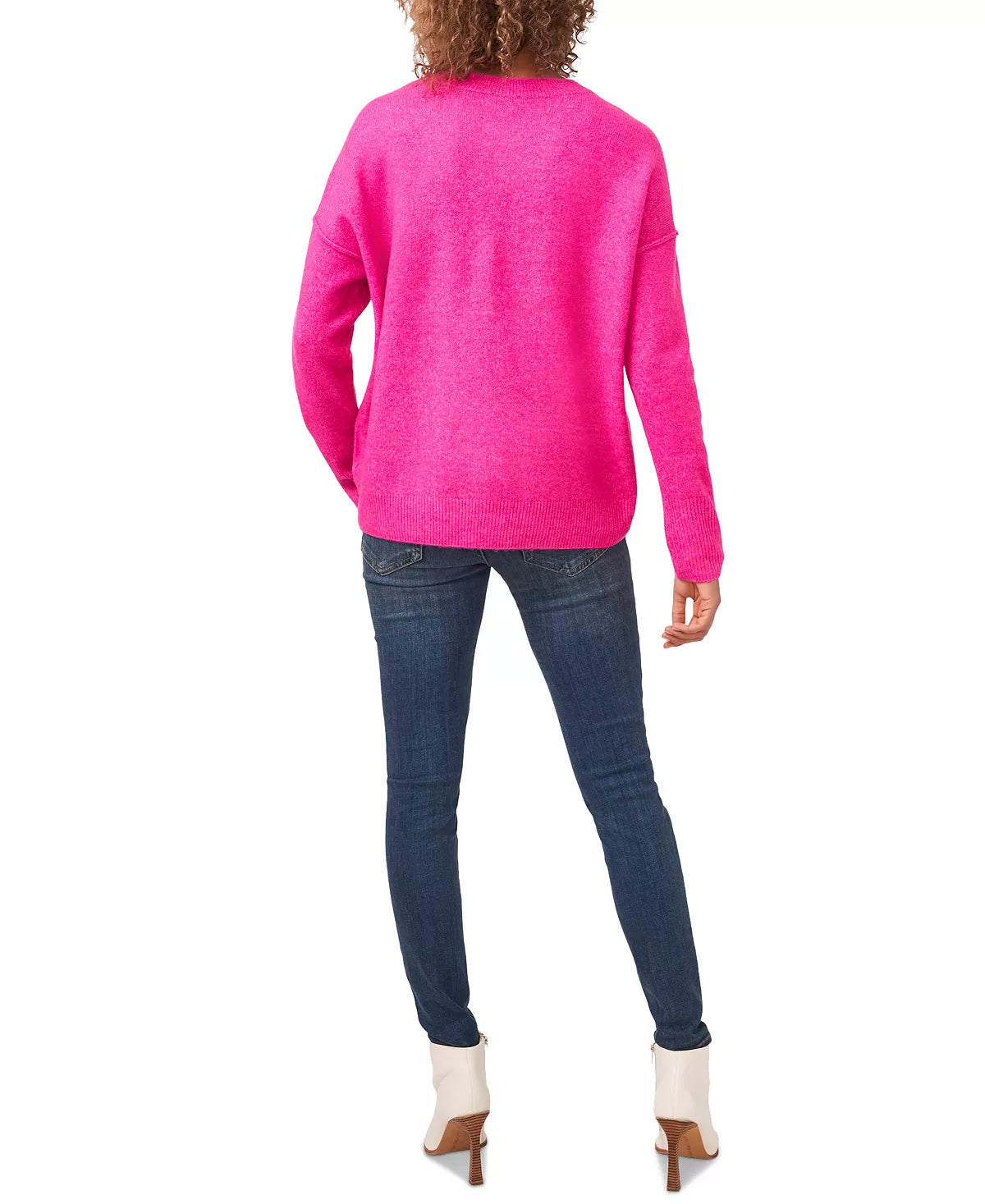 Vince Camuto Women's Long Sleeve Extend Shoulder Sweatshirt Color Frenzy Size S