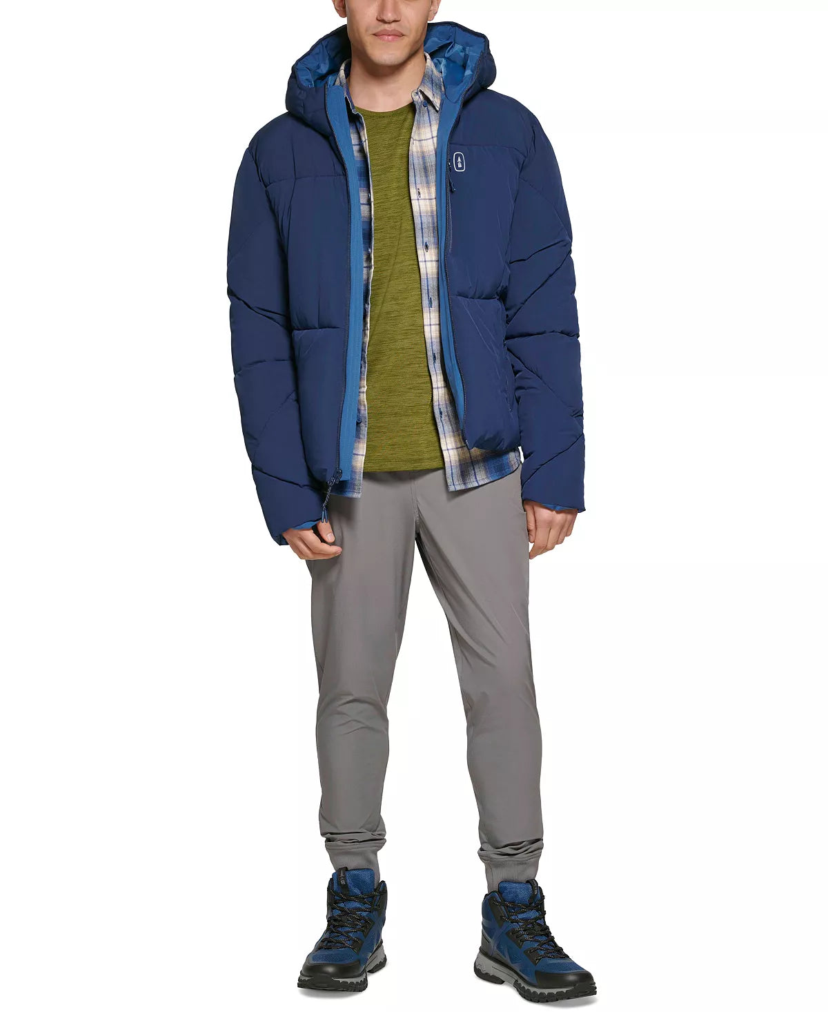 BASS OUTDOOR Men's Glacier Quilted Full-Zip Hiking Jacket Color Blue Size S