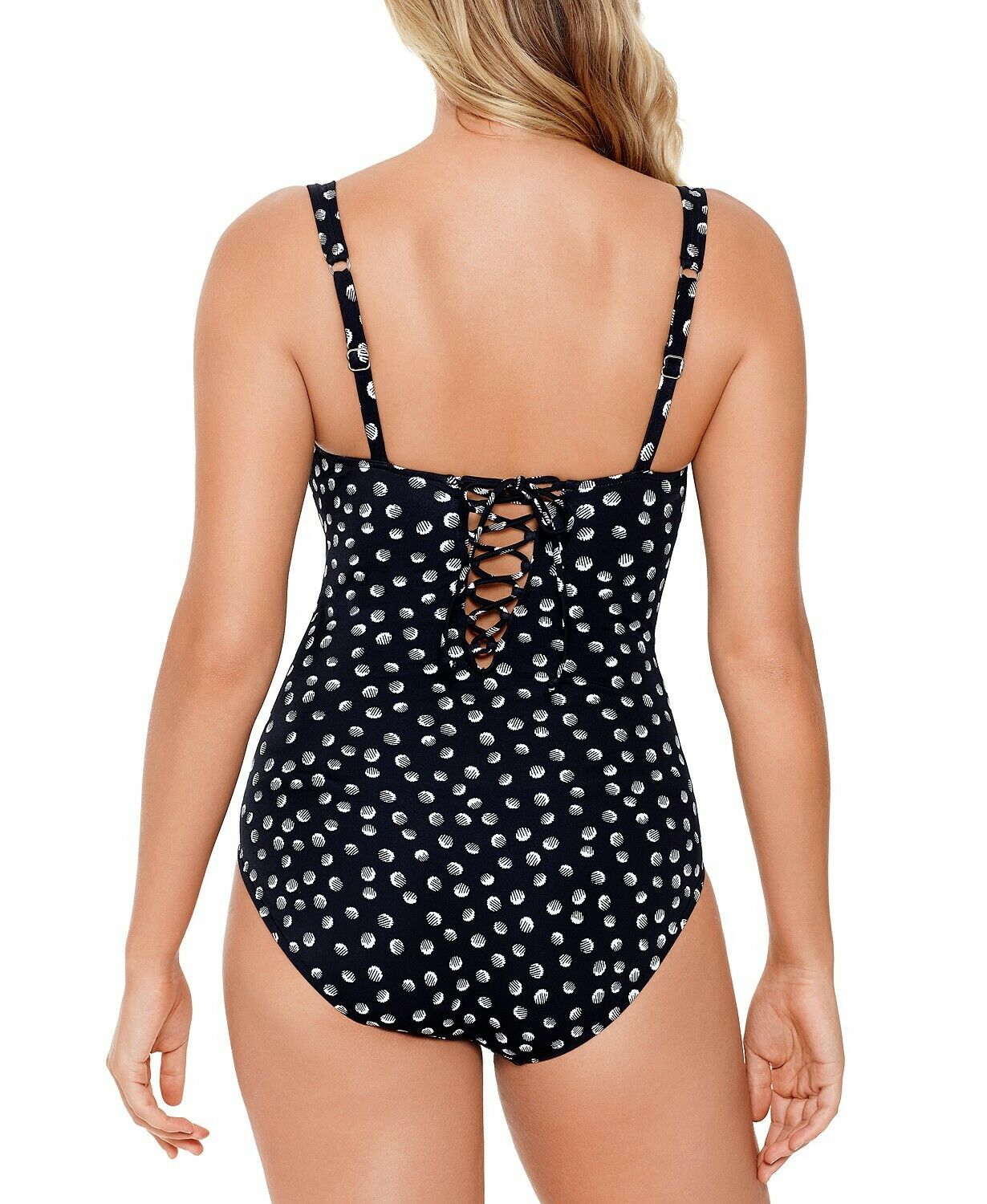 Swim Solutions Galactica Twist Corset-Back Tummy Control One-Piece Swimsuit