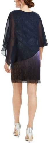 Connected Apparel Womens Ombre Angel Sleeve Cocktail Dress Color Blue Size 6