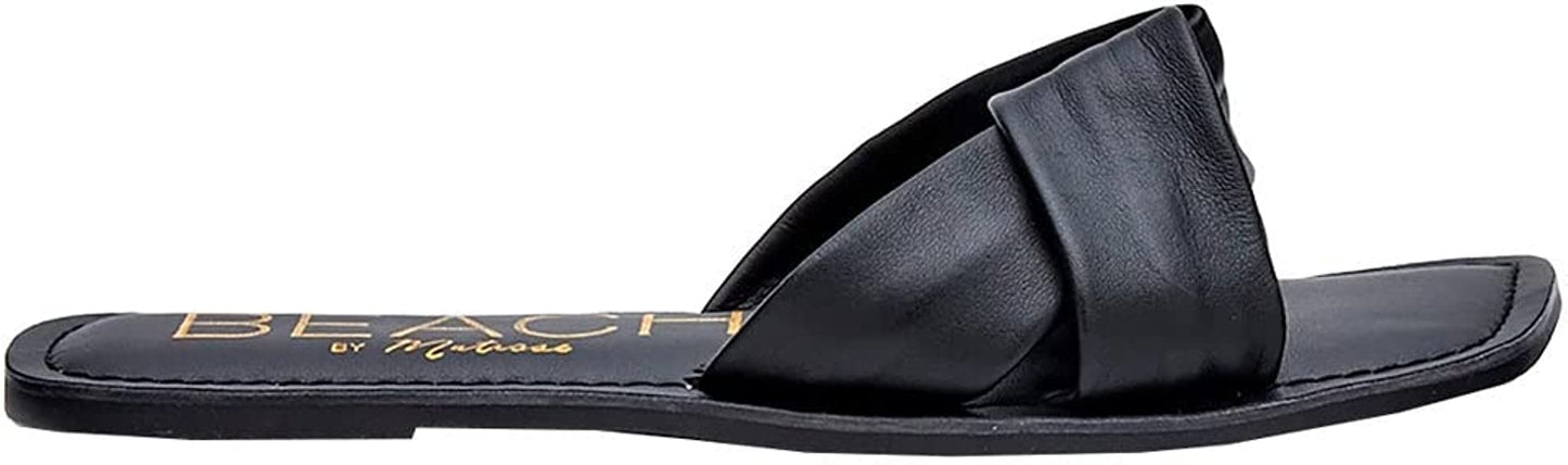 Matisse Beach by Matisse Womens Ancho Slide Sandals Color Black Leather Size 8M