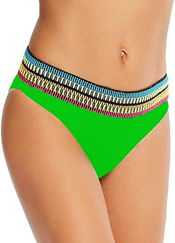 Peixoto Zoni Ribbed Bikini Bottom Color Green Rib Size L