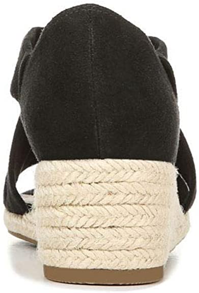 LifeStride Women's Siesta Espadrille Wedge Sandal Color Black Size 7.5M