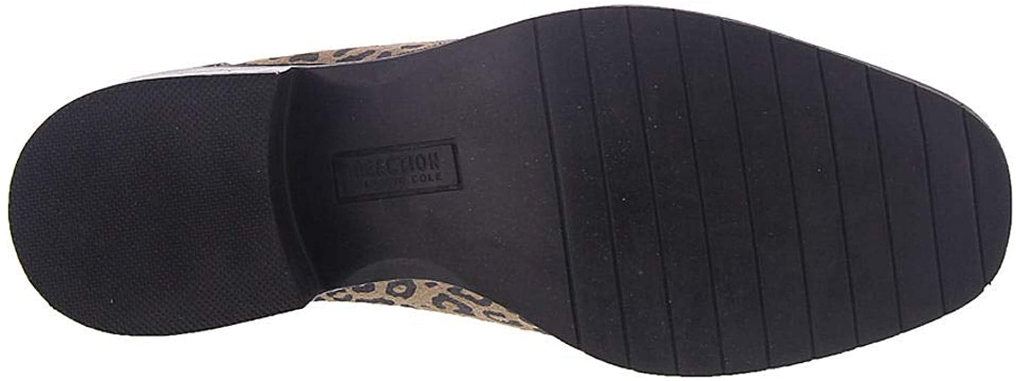 Kenneth Cole REACTION Womens Salt Leather Closed Toe Chelsea Boots Color Natural Leopard Size 7M