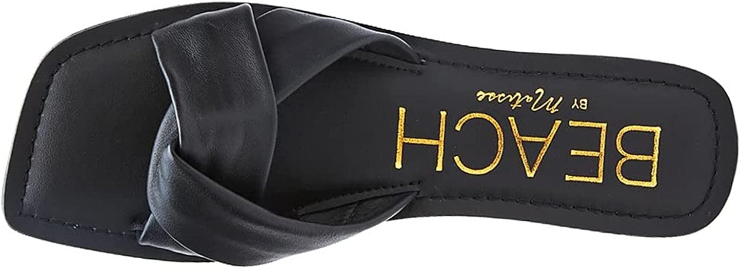 Matisse Beach by Matisse Womens Ancho Slide Sandals Color Black Leather Size 8M