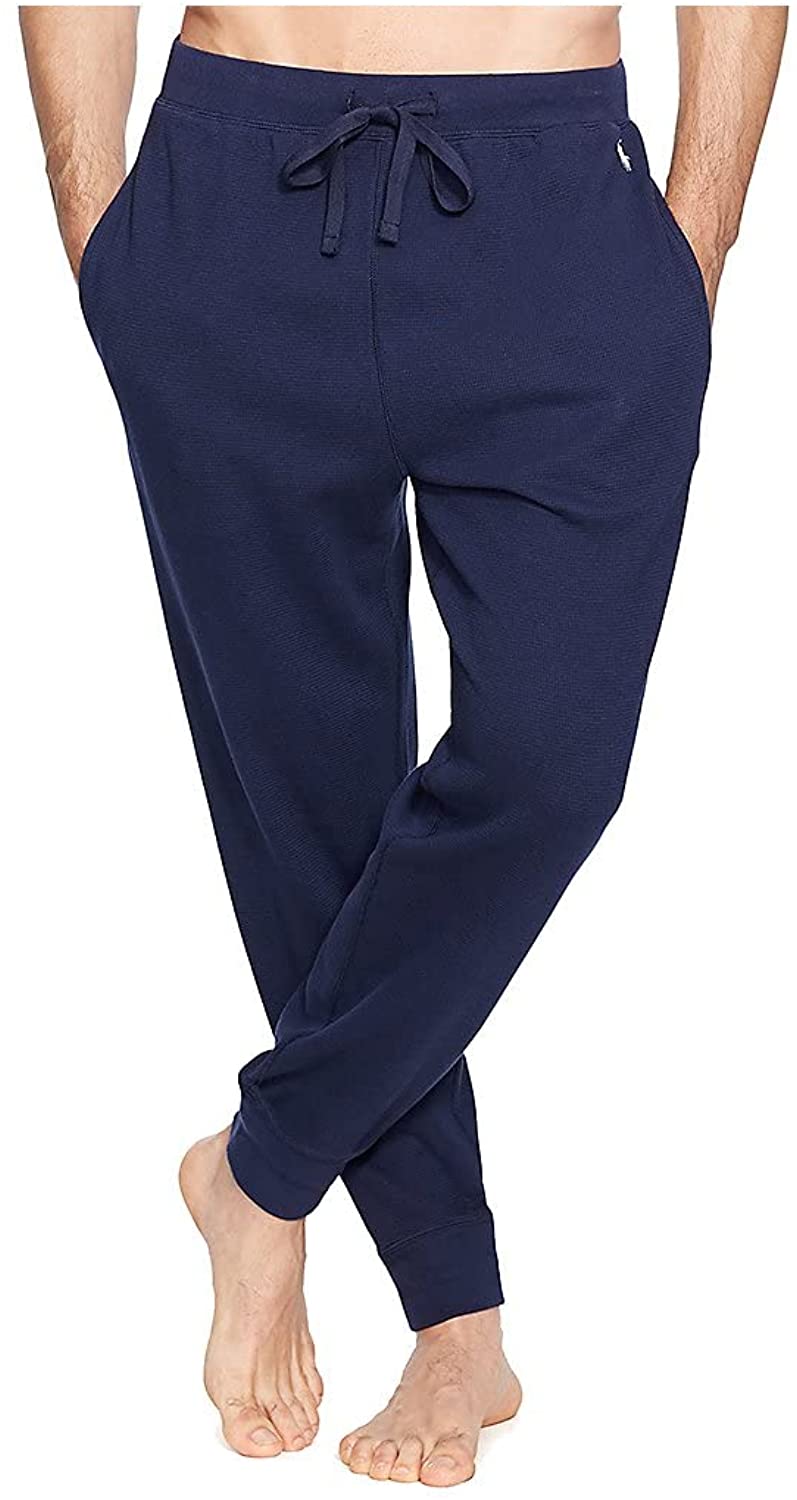 Polo Ralph Lauren Midweight Waffle Solid Jogger Pants Color: Cruise Navy/White Pony Print Size L