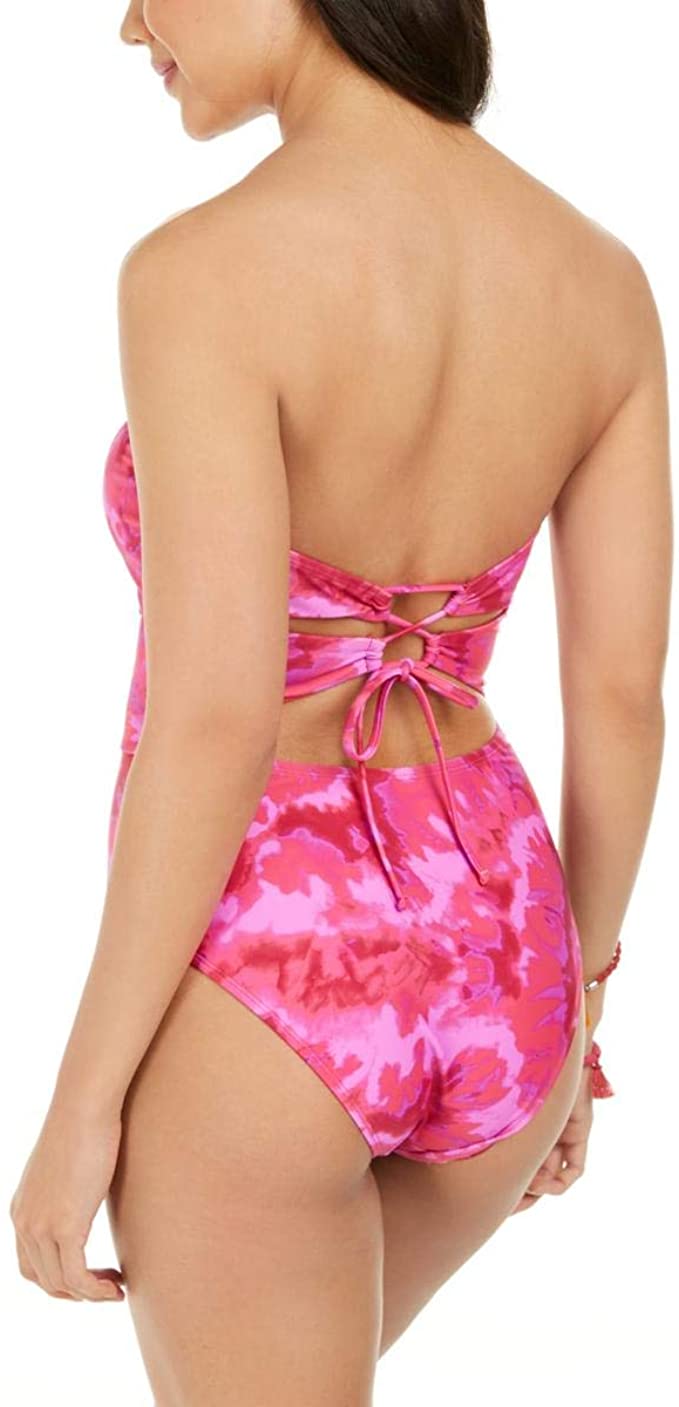 Hula Honey Women's Juniors Hana Tie-Dye Cut-Out One-Piece Swimsuit