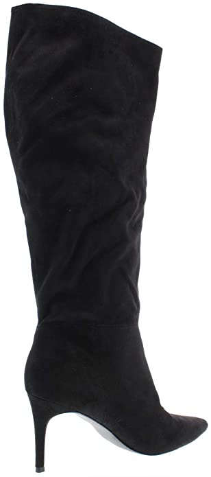 Steve Madden Women's Kimari Faux Suede Pointed Toe Boot Color Black Suede Size 9M