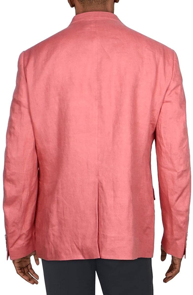 LAUREN RALPH LAUREN Mens Linen Long Sleeve Sportcoat Color Pink Size 38R