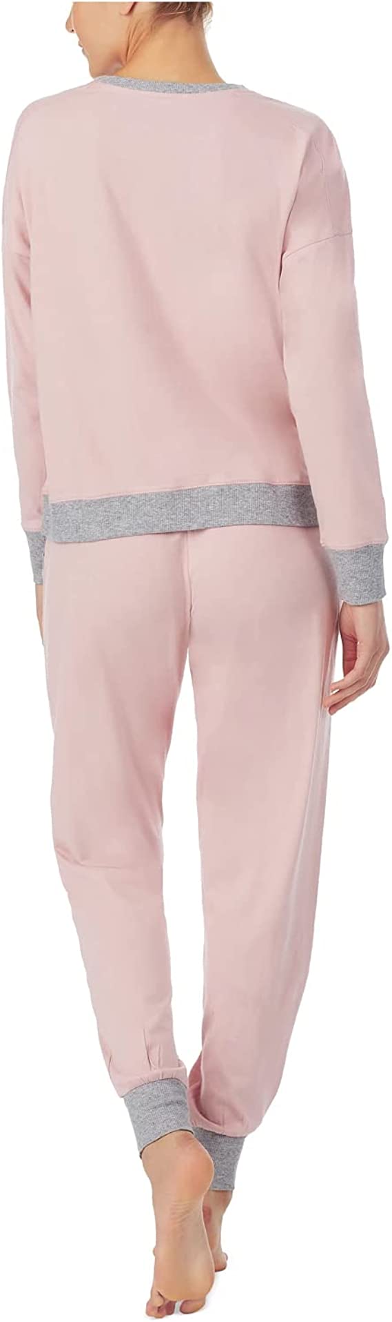 DKNY Embroidered Top & Jogger Pants Color Blush Size L