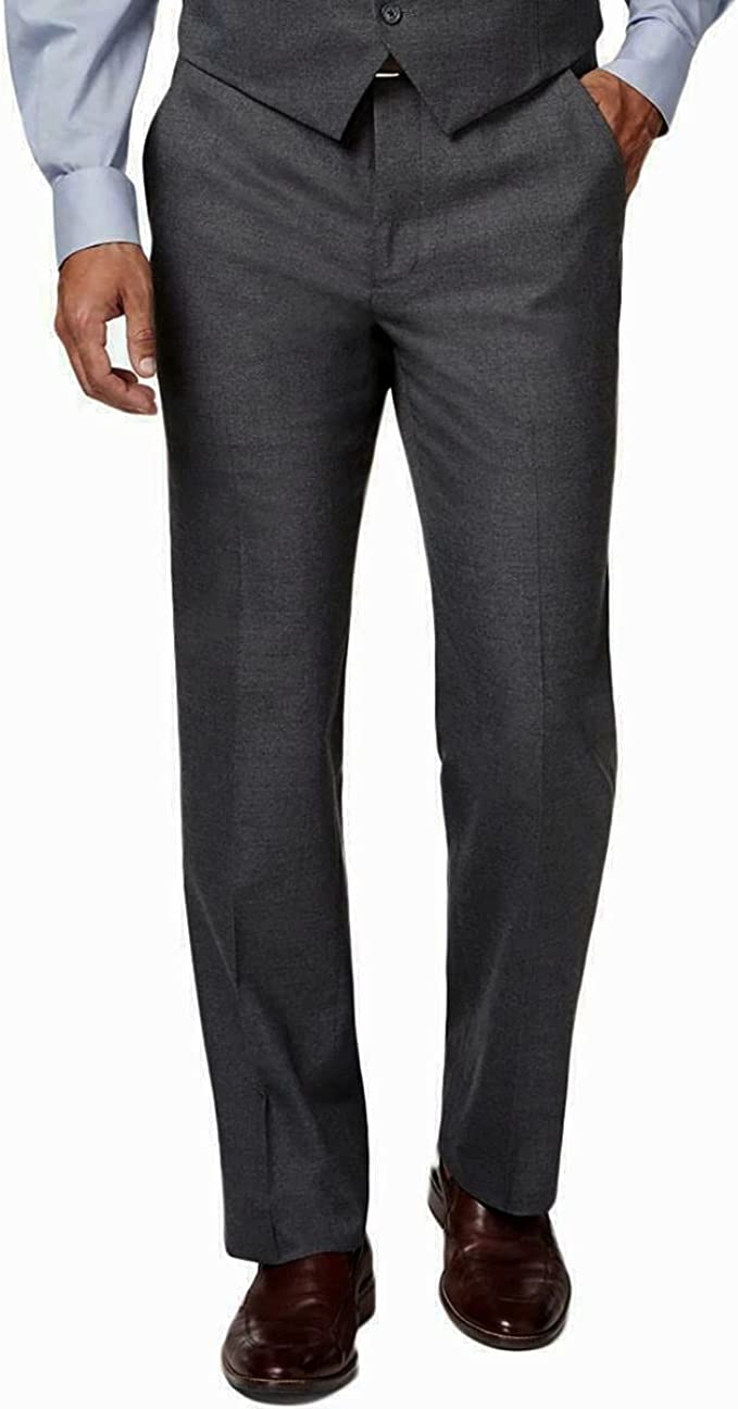 Alfani Men's Slim Fit Sharkskin Flat Front Dress Pants Style MEOLPQ3Z02 Color Gray