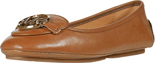 Michael Kors Womens Lillie Moccasin Flats Color Luggage Size 9M